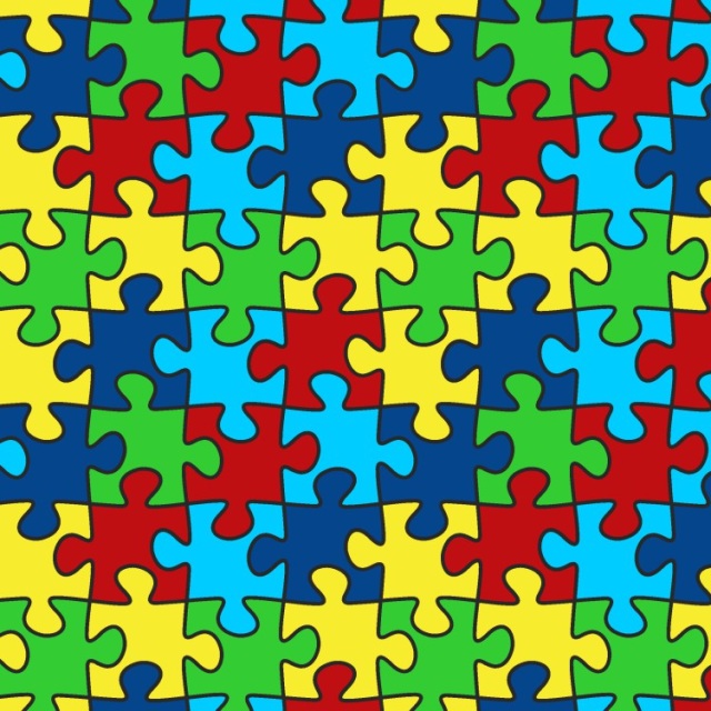 Autism Awareness Puzzle Pattern