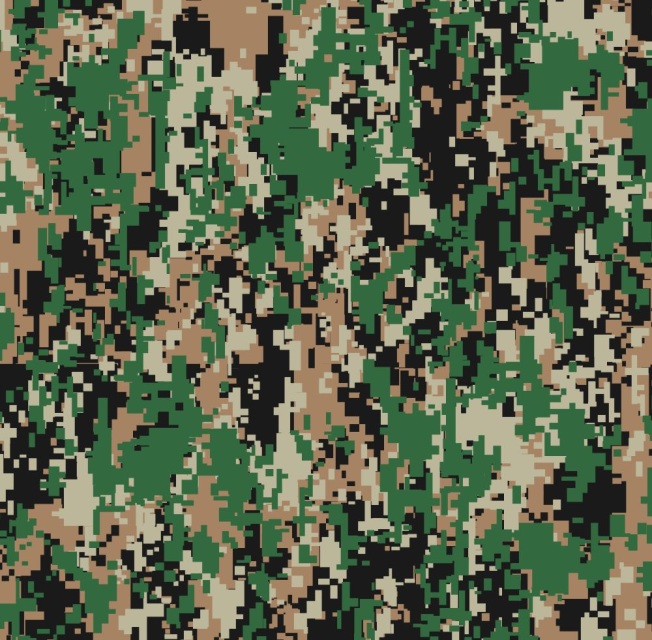 Digital Green and Brown Camouflage Pattern