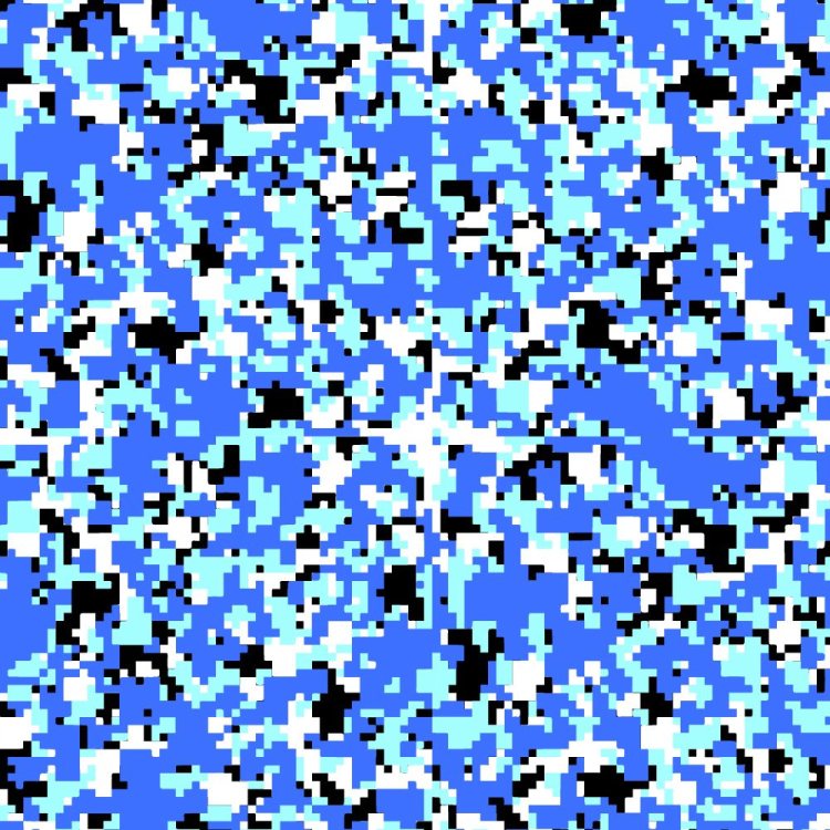 Digital Blue and Cyan Camouflage Pattern